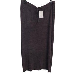 NWT BAREFOOT DREAMS SIZE XL COZYCHIC ULTRA LITE CARBON MAXI SKIRT